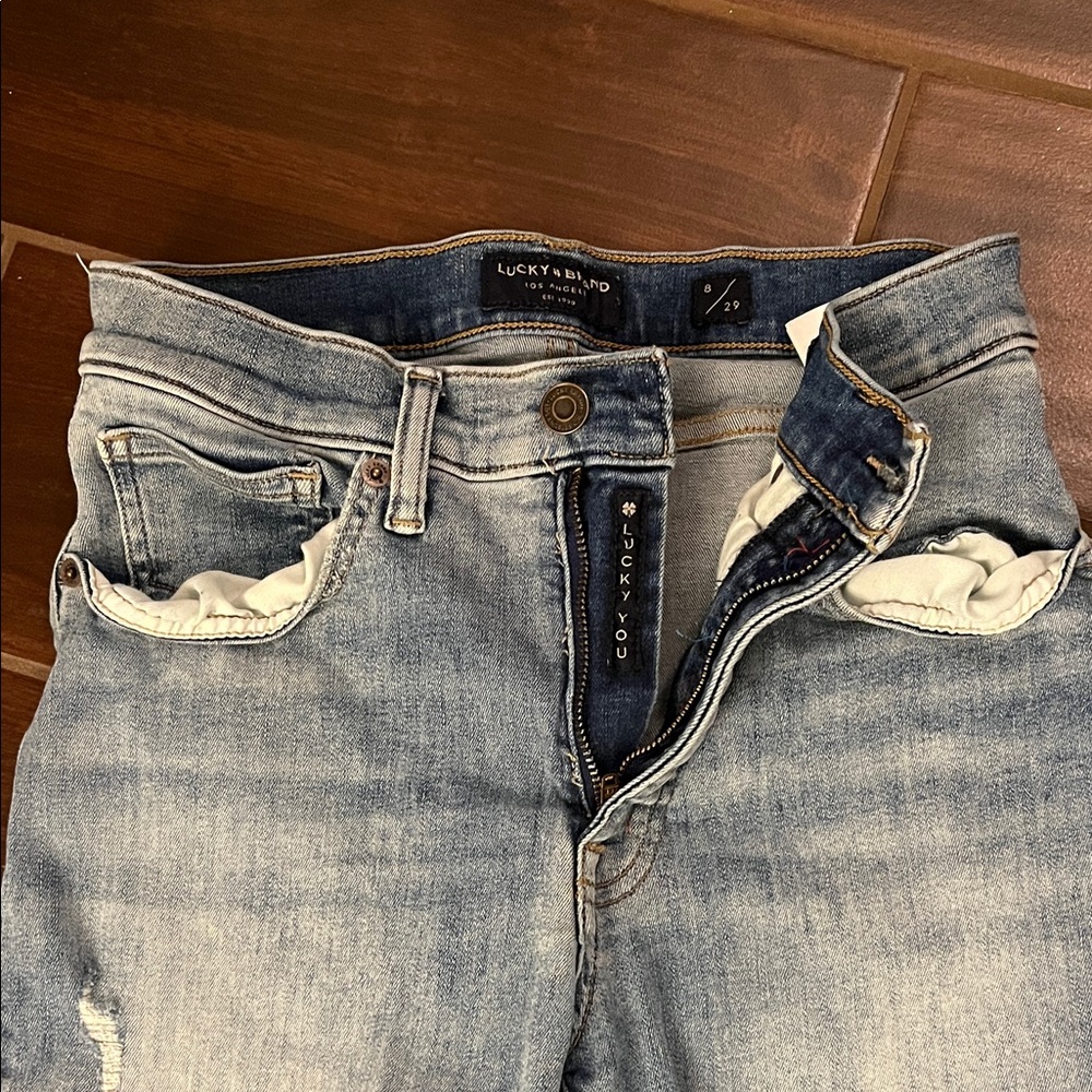Lucky Brand Women's High Rise Light Blue Washed Jeans
